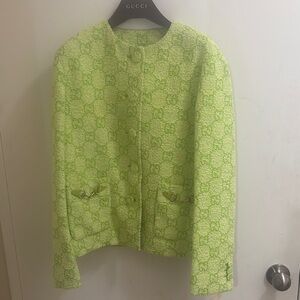 Gucci Green Women's Twitted Jacket with skirt NWT